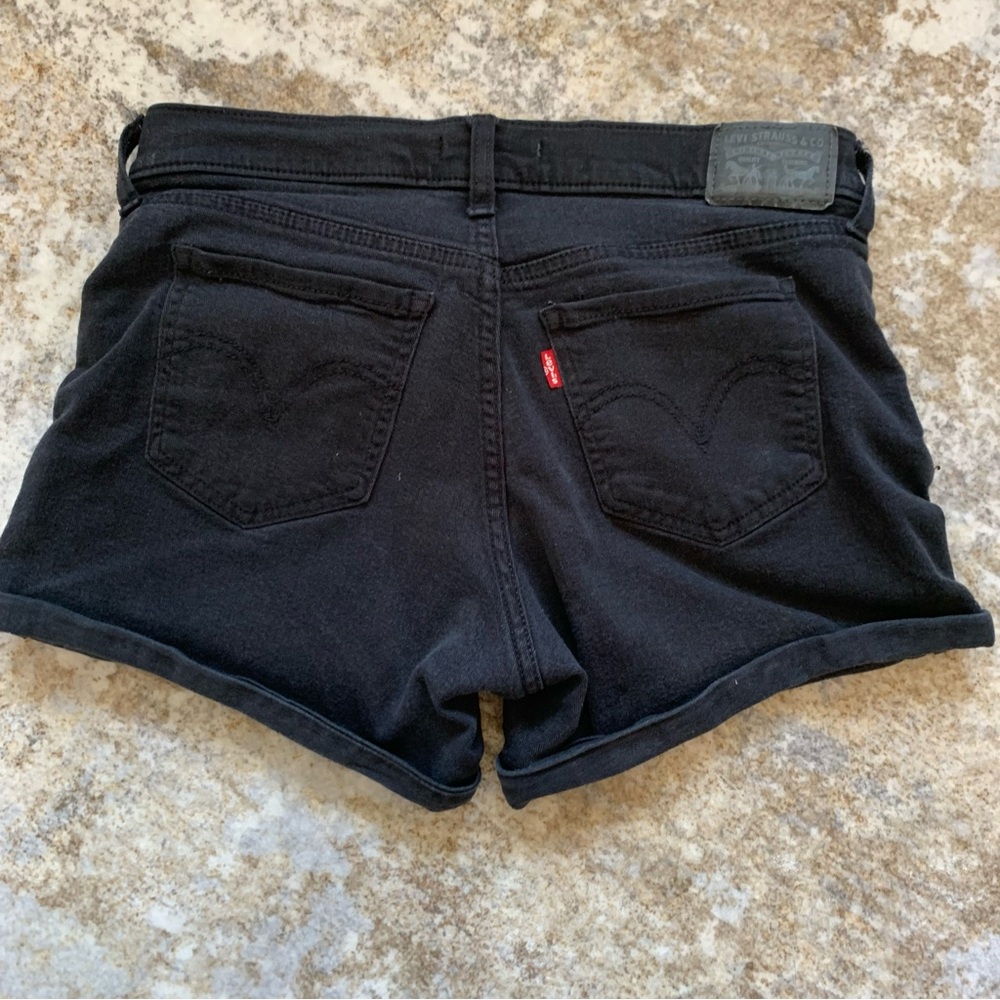Levi's Women's Black Denim Cutoff Shorts